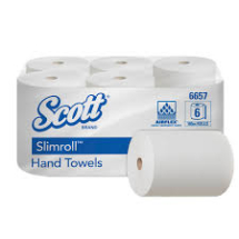 Scott Slimroll Hand Towels White (LROLL) 6x165M