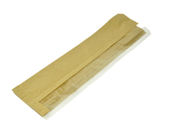 4x6x14in Kraft Natureflex Side Window Baguette Bag