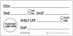 2Inchx4Inch Shelf Life Removable Label