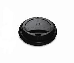 79mm CPLA Hot Cup Lid (Fits 8oz Cup)-Black
