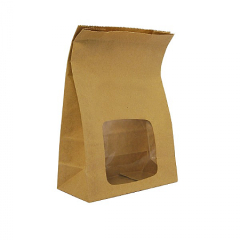 Bloomer Kraft Sandwich Bag 115mm Window 175x70x355mm