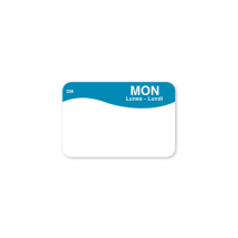 Monday Dissolvable Day Label (Blue)