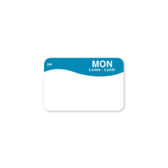 Monday Dissolvable Day Label (Blue)