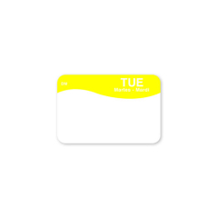 Tuesday Dissolvable Day Label (Yellow)