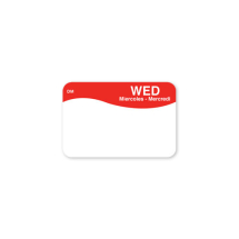 Wednesday Dissolvable Day Label (Red)