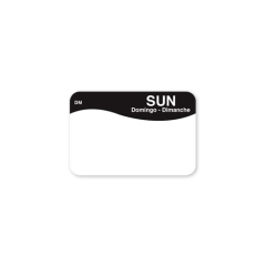 Sunday Dissolvable Day Label (Black)