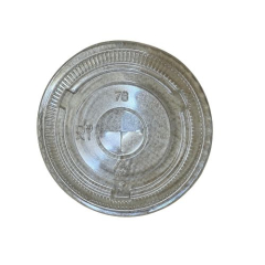 78mm/8oz Clear Flat Lid Straw Slot fits 11551