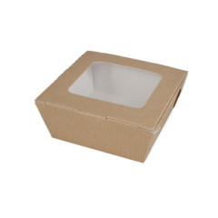 Medium Food to Go Box (with window) 125x125x60mm