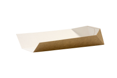 9Inch Open Ended Kraft Hot Dog Tray 230x106x50mm