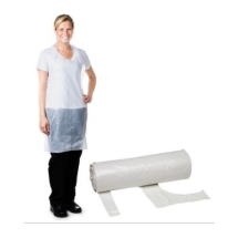 Premium white aprons on a roll