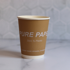 8oz Pure Paper- Aqueous Lined Kraft Cup