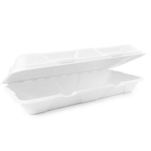 12x6inch Bagasse Clamshell Box