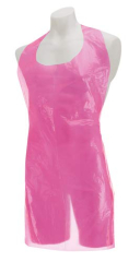 27x46Inch Pink Aprons On a Roll 16 Micron