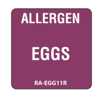 Eggs Allergen Label - 1 Reel of 500 Labels