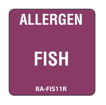 Fish Allergen Label - 1 Reel of 500 Labels