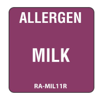 Milk Allergen Label - 1 Reel of 500 Labels