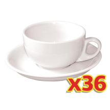 Olympia Cappuccino Cup and Saucer Set 285ml