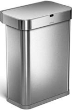 58L Rectangular Sensor Bin Brushed 58L Rectangular Sensor Bin Brushed