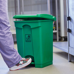 Pedal Bin 45L Polypropylene Green