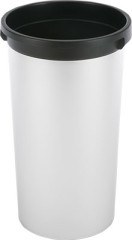 Iris Round Bin Base 50ltr - Metallic/Black 38x73cm