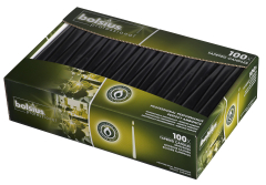 25cm Bolsius Professional Black Tapered Candles