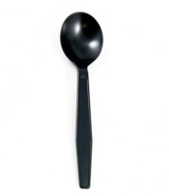 Black Plastic Soup Spoons Black Plastic Soup Spoons