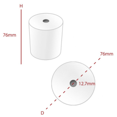 Single Ply Till Roll 76x76x12.7
