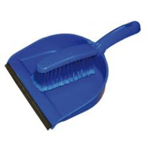 Blue Stiff Dustpan and Brush