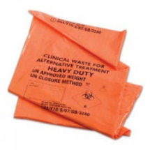 Medium Duty Orange Clinical Waste Sack 14x22x25/28m