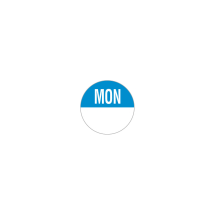 Monday Day Dot Label (Small Blue)
