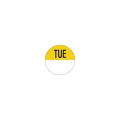 Tuesday Day Dot Label (Small Yellow)