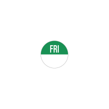 Friday Day Dot Label (Small Green)