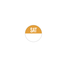 Saturday Day Dot Label (Small Orange)
