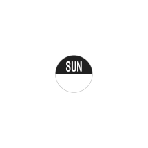 Sunday Day Dot Label (Small Black)