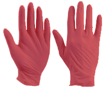 Large Red Vinyl Gloves