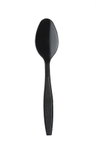 Go-Pak Heavy Weight Black Plastic Dessert Spoon