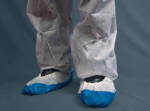 White and Blue Overshoes
