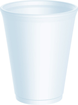 10oz White Dart Polystyrene Cup