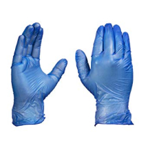 Small Powdered Blue Vinyl Gloves
