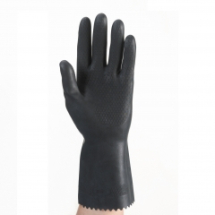 Medium Black Heavy Duty Rubber Gloves