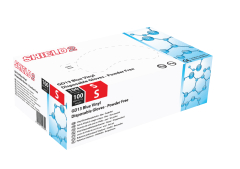 XL Blue Powder Free Vinyl Gloves 100