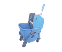 Blue Kentucky Mop Bucket on Wheels With Wringer 25Litre Blue Kentucky Mop Bucket on Wheels With Wringer 25Litre