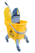 Yellow Kentucky Mop Bucket On Wheels With Wringer 25 Litre