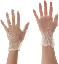 Large Clear Powdered Vinyl Gloves