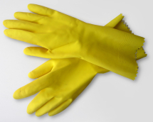 Large Yellow Rubber Gloves Large Yellow Rubber Gloves