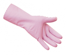 Small Pink Feeler Rubber Gloves