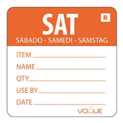 Saturday Prepared Label