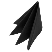 2 Ply 8 Fold Black Napkin 40cm 2 Ply 8 Fold Black Napkin 40cm