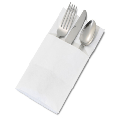 White Pocket Airlaid Napkin 40cm