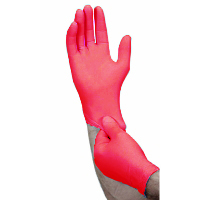 Large Red/Pink Pvc Gloves (9)